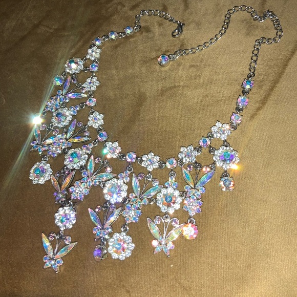 Kirk folly butterfly fairyland crystal  ball necklace - Picture 7 of 10